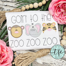Load image into Gallery viewer, {Goin&#39; to the Zoo Zoo Zoo} embroidery tee