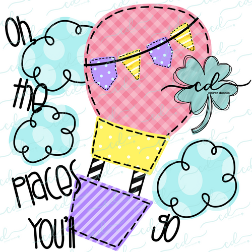 {Oh The Places You’ll Go} Girl’s SUBLIMATION Tee