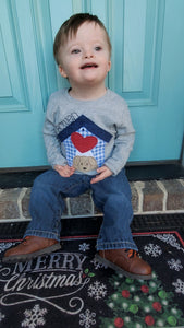 {Valentine Puppy in House} applique design