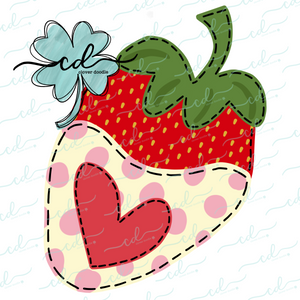 {Whimsy Valentine White Chocolate Covered Strawberry} SUBLIMATION Tee
