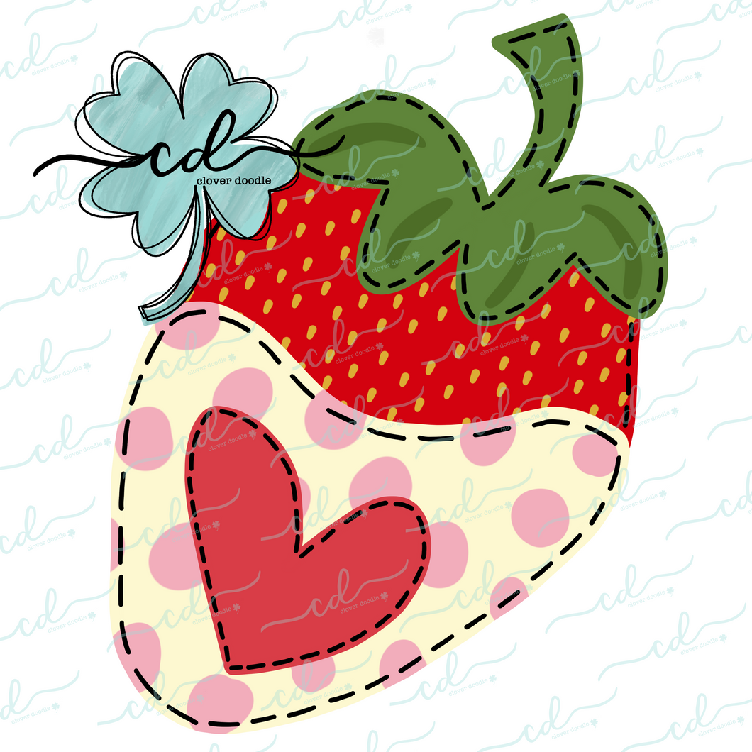 {Whimsy Valentine White Chocolate Covered Strawberry} SUBLIMATION Tee