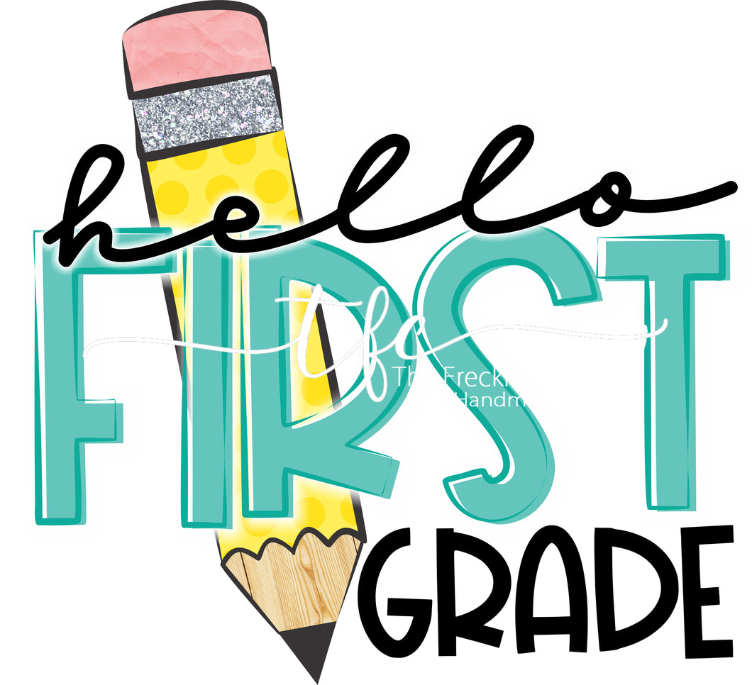 {Hello Pencil} grade level tee