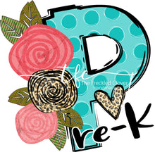 Load image into Gallery viewer, {Floral+Polka Dot} grade level tee
