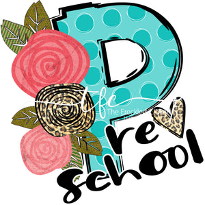 {Floral+Polka Dot} grade level tee