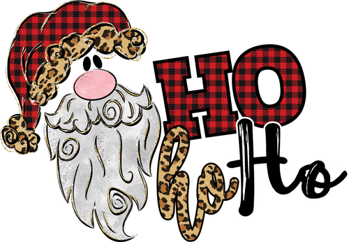{Vintage Santa} Leopard + Plaid