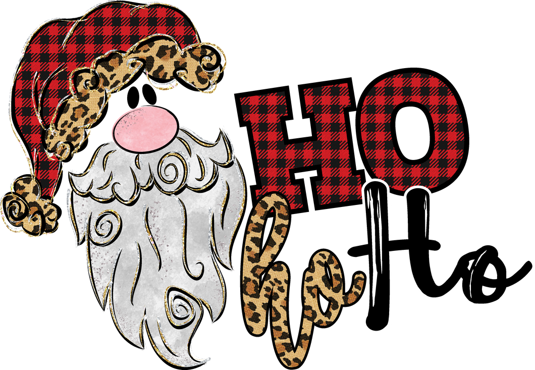 {Vintage Santa} Leopard + Plaid